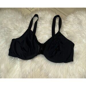 Olga 5006 Cushioned Comfort Signature Support Bra Underwire Womens 38D Black